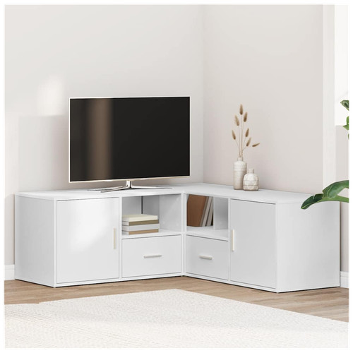 Eckschrank weiß ingenieurholz - eckschrank,